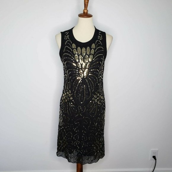 Michelle Lynn Black Sequin Front Dress - Picture 9 of 10
